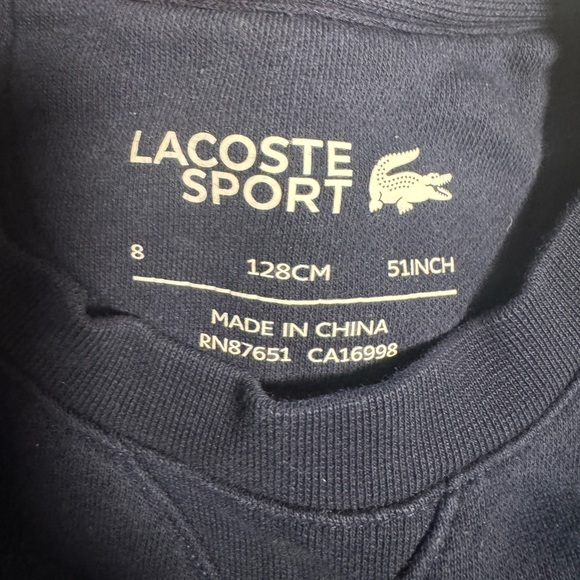 Lacoste Kids Sweatshirt in Navy and Royal Blue Size 8 - Picture 4 of 5